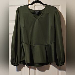 Long Sleeve Peplum Top